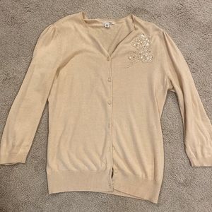 Halogen 3/4 cardigan with sequin detail
